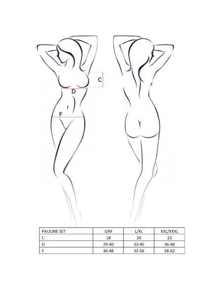 PASSION WOMAN PAULINE SET 3 PIEZAS TALLA L XL PASSION WOMAN PAULINE SET 3 PIEZAS TALLA L XL