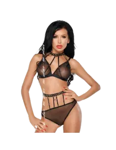 ME SEDUCE DOTTY SET DOS PIEZAS NEGRO S M