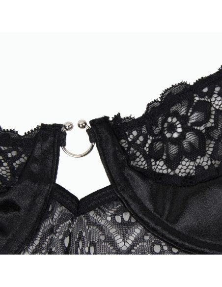 SUBBLIME CORSET Y CINTURON NEGRO S M SUBBLIME CORSET Y CINTURON NEGRO S M