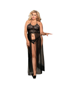 SUBBLIME SET DRESS TOP Y TANGA NEGRO TALLA GRANDE 2