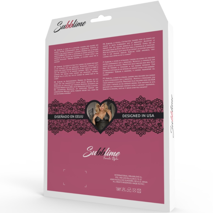 SUBBLIME SET DRESS TOP Y TANGA NEGRO TALLA GRANDE