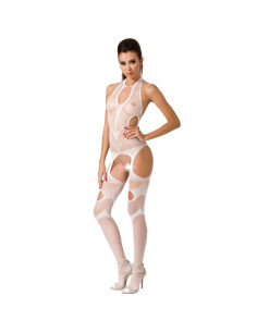 PASSION WOMAN BS053 BODYSTOCKING BLANCO TALLA UNICA