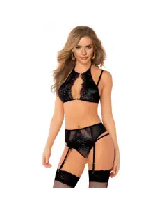 QUEEN LINGERIE SET SUJETADOR LIGUERO Y TANGA TALLA S M