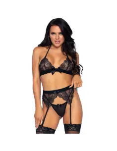 LEG AVENUE SET DE TRES PIEZAS TOP LIGUERO Y TANGA S 2