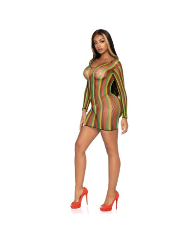 LEG AVENUE MINIVESTIDO DE RED RASTAS TALLA UNICA