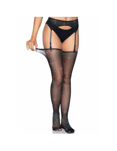 LEG AVENUE MEDIAS BRILLANTES CON LIGUERO TALLA UNICA 2