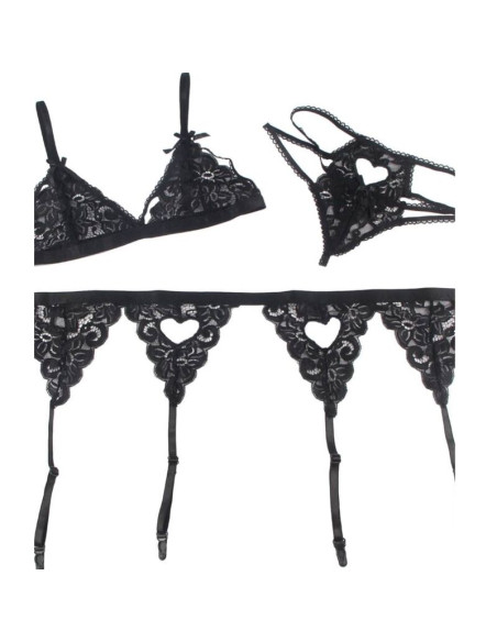 SUBBLIME SET TRES PIEZAS SUJETADOR LIGUERO TANGA L XL SUBBLIME SET TRES PIEZAS SUJETADOR LIGUERO TANGA L XL