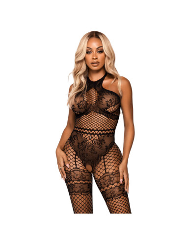 LEG AVENUE BODYSTOCKING CUELLO HALTER TALLA UNICA NEGRO
