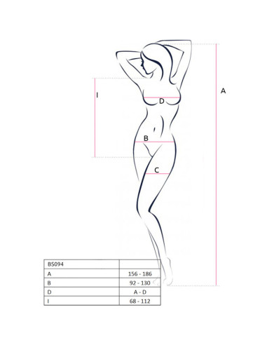 PASSION BS094 BODYSTOCKING NEGRO TALLA UNICA