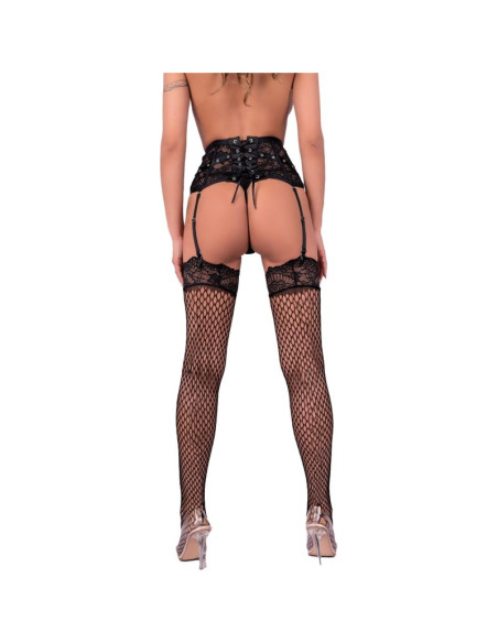 LIVCO CORSETTI FASHION PONCZOCHY AUFDARIA BODYSTOCKING NEGRO