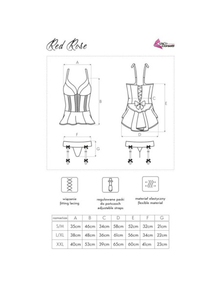 LIVCO CORSETTI FASHION RED ROSE LC 90130 CORSET PANTY ROJO LIVCO CORSETTI FASHION RED ROSE LC 90130 CORSET PANTY ROJO