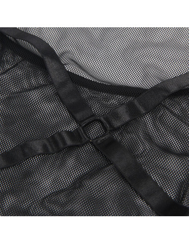 SUBBLIME VESTIDO TRANSPARENTE CUELLO HALTER NEGRO S M