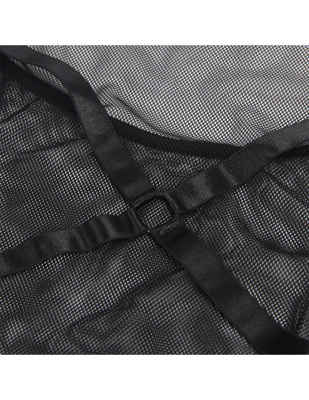 SUBBLIME VESTIDO TRANSPARENTE CUELLO HALTER NEGRO S M SUBBLIME VESTIDO TRANSPARENTE CUELLO HALTER NEGRO S M