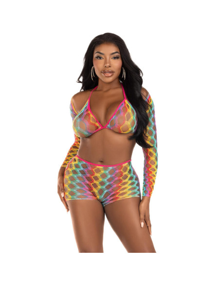 LEG AVENUE SET TRES PIEZAS MULTICOLOR LEG AVENUE SET TRES PIEZAS MULTICOLOR