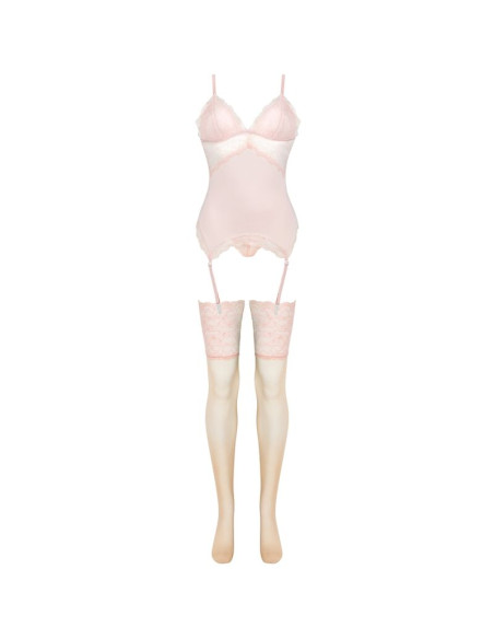 LIVCO CORSETTI FASHION PERSINNE PEACH SET CORSET PANTY MEDIAS LIVCO CORSETTI FASHION PERSINNE PEACH SET CORSET PANTY MEDIAS