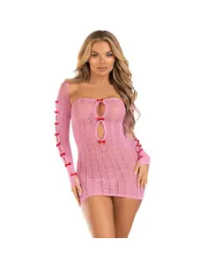 LEG AVENUE VESTIDO CORAZON LAZOS ROSA TALLA UNICA