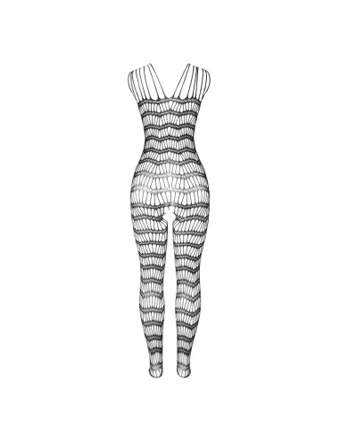 SUBBLIME 951696 BODYSTOCKING CROTCHLESS DE REJILLA CON TIRAS EN HOMBROS NEGRO TALLA UNICA