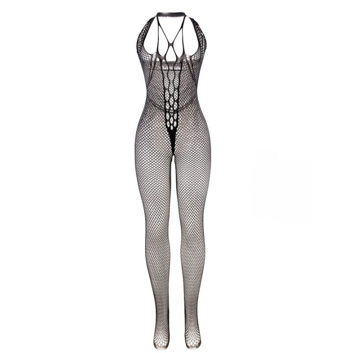 SUBBLIME 951788 BODYSTOCKING LARGO DE REJILLA TIRANTES EN PECHO Y ESPALDA NEGRO TALLA UNICA