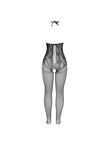 SUBBLIME 951849 BODYSTOCKING DE REJILLA COPA ABIERTA Y CUELLO HALTER NEGRO TALLA UNICA