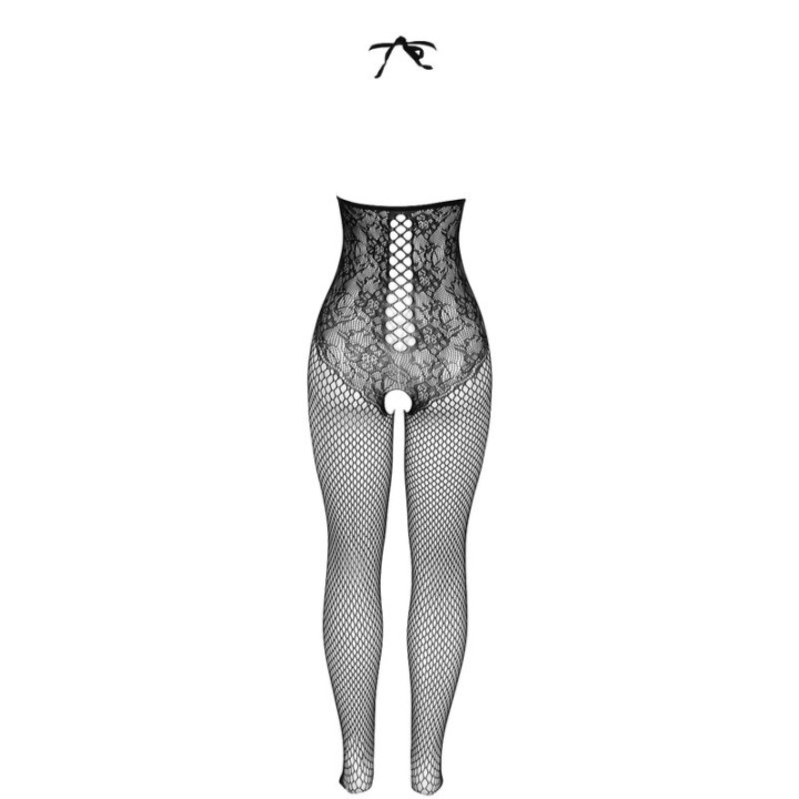 SUBBLIME 951849 BODYSTOCKING DE REJILLA COPA ABIERTA Y CUELLO HALTER NEGRO TALLA UNICA