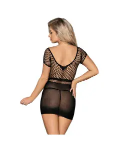 SUBBLIME 951917 VESTIDO DE REJILLA CROCHE CORTO NEGRO TALLA UNICA 2