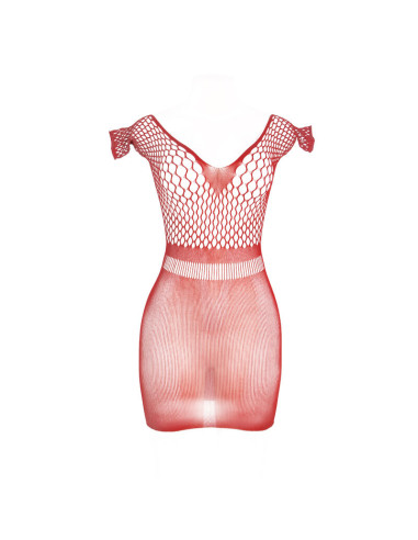 SUBBLIME 951924 VESTIDO DE REJILLA CROCHE CORTO ROJO TALLA UNICA