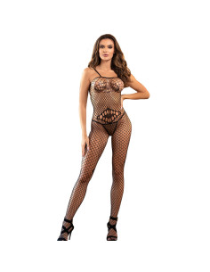 SUBBLIME 952112 BODYSTOCKING DE REJILLA CON DETALLE EN PECHO Y VIENTRE NEGRO TALLA UNICA