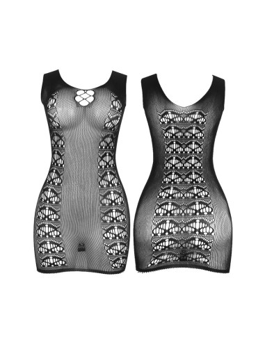 SUBBLIME 952167 VESTIDO DE REJILLA CORTO ELASTICO NEGRO TALLA UNICA