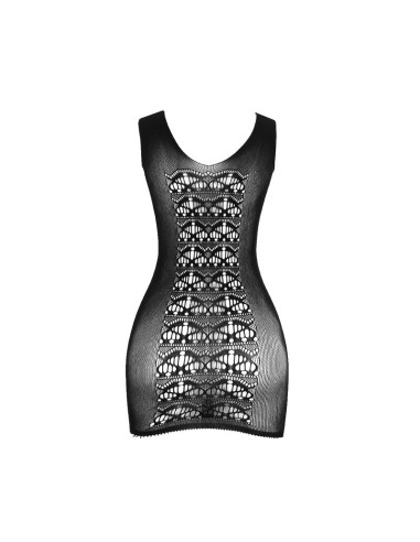 SUBBLIME 952167 VESTIDO DE REJILLA CORTO ELASTICO NEGRO TALLA UNICA