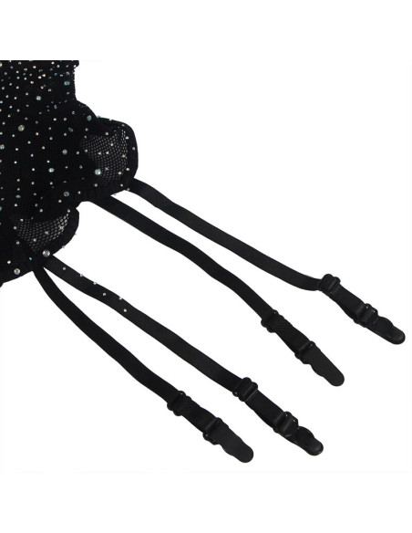 SUBBLIME 952174 BODYSTOCKING DE REJILLA CON GUANTES Y DIAMANTES NEGRO TALLA UNICA SUBBLIME 952174 BODYSTOCKING DE REJILLA CON GUANTES Y DIAMANTES NEGRO TALLA UNICA