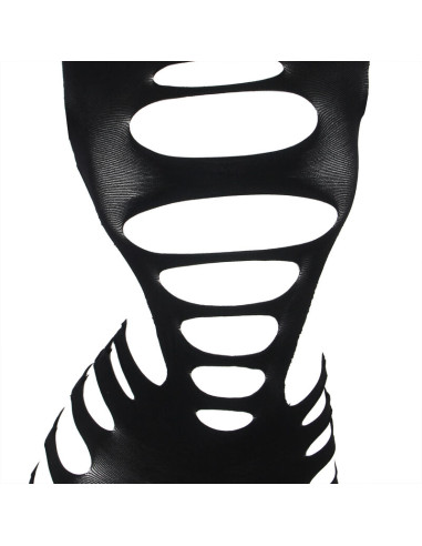 SUBBLIME 952266 VESTIDO DE REJILLA ELASTICO MANGA LARGA NEGRO TALLA UNICA