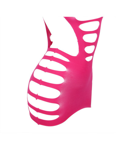 SUBBLIME 952273 VESTIDO DE REJILLA ELASTICO MANGA LARGA ROSA TALLA UNICA