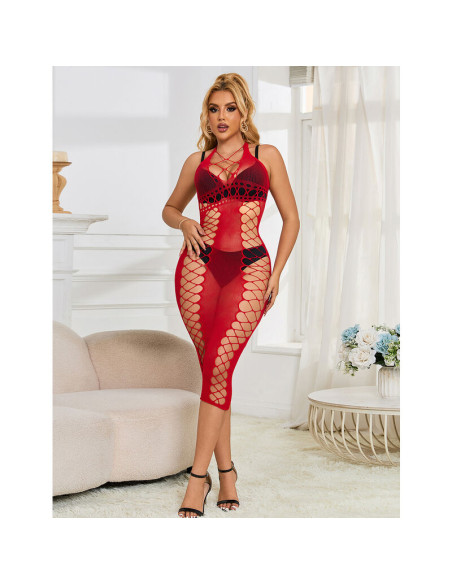 SUBBLIME 952327 VESTIDO DE REJILLA LARGO ROJO TALLA UNICA SUBBLIME 952327 VESTIDO DE REJILLA LARGO ROJO TALLA UNICA