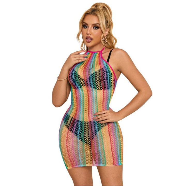 SUBBLIME 952341 VESTIDO DE REJILLA ARCOIRIS TALLA UNICA