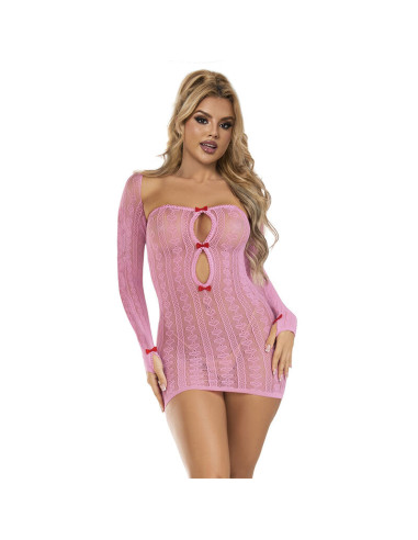 SUBBLIME 952471 VESTIDO DE REJILLA ROSA TALLA UNICA