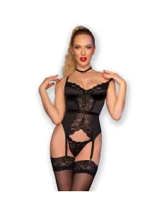 CHILIROSE CR 4674 CORSET 3 PIEZAS NEGRO S