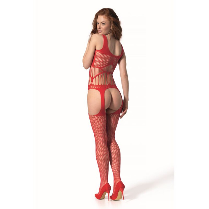 PASSION BS 106 BODYSTOCKING ROJO TALLA UNICA
