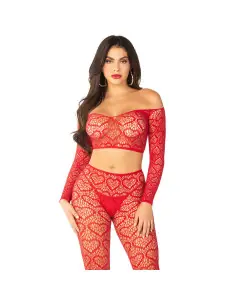 LEG AVENUE CROP TOP MEDIAS ROJO TALLA UNICA 2