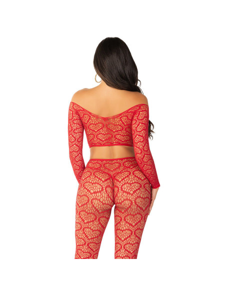 LEG AVENUE CROP TOP MEDIAS ROJO TALLA UNICA LEG AVENUE CROP TOP MEDIAS ROJO TALLA UNICA