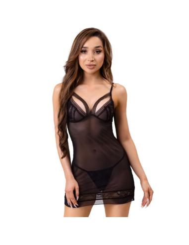 LIVCO CORSETTI FASHION TIANA LC 20208 CAMISA TANGA NEGRO L XL