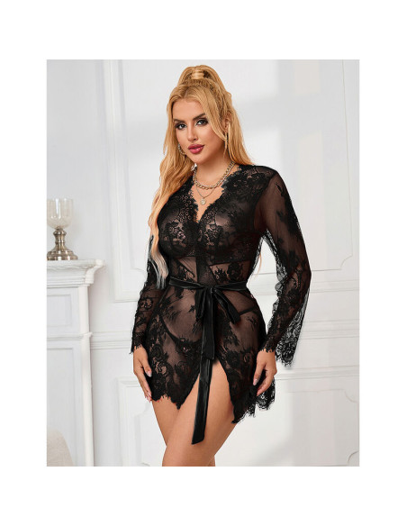 SUBBLIME 953751 CAMISON DE ENCAJE TANGA NEGRO S M SUBBLIME 953751 CAMISON DE ENCAJE TANGA NEGRO S M