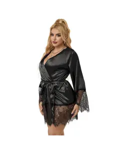 SUBBLIME 953799 ELEGANTE CAMISON DE ENCAJE TANGA NEGRO S M 2