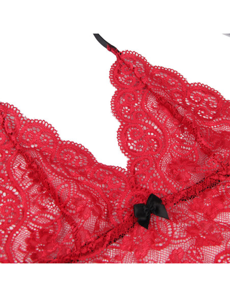 SUBBLIME 953898 SET 3 PIEZAS ENCAJE Y SATEN ROJO S M SUBBLIME 953898 SET 3 PIEZAS ENCAJE Y SATEN ROJO S M