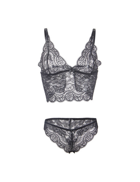 SUBBLIME 953911 SET 3 PIEZAS ENCAJE Y SATEN NEGRO S M SUBBLIME 953911 SET 3 PIEZAS ENCAJE Y SATEN NEGRO S M