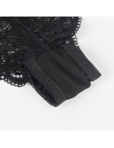 SUBBLIME 953911 SET 3 PIEZAS ENCAJE Y SATEN NEGRO S M