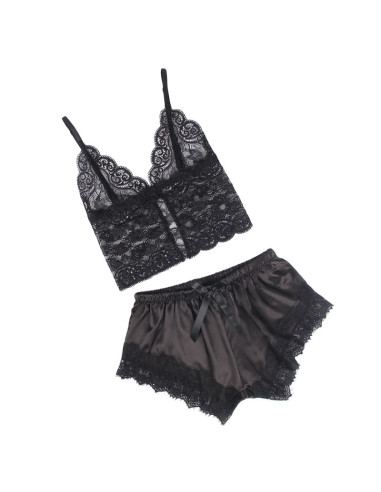 SUBBLIME 953942 PIJAMA SEXY SATEN Y ENCAJE NEGRO L XL