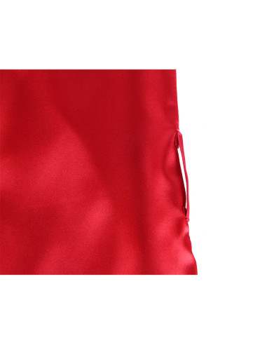 SUBBLIME 954017 CAMISON DE ENCAJE ESPALDA TRANSPARENTE TANGA ROJO NEGRO S M