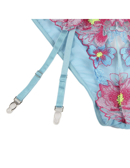 SUBBLIME 954109 SUJETADOR PANTIES CON LIGUERO DISENO FLORAL AZUL S M SUBBLIME 954109 SUJETADOR PANTIES CON LIGUERO DISENO FLORAL AZUL S M