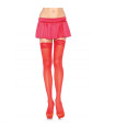 LEG AVENUE - RED TIGHTS WITH LACE TOP