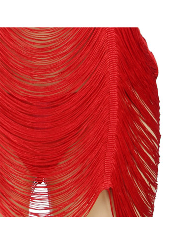 SUBBLIME 954246 VESTIDO DE FLECOS TANGA ROJO S M